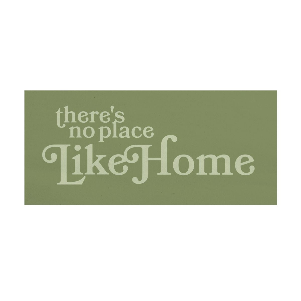 Magazine-style headline reading there’s no place like home, representing comfort, belonging, and homelife vision board themes.