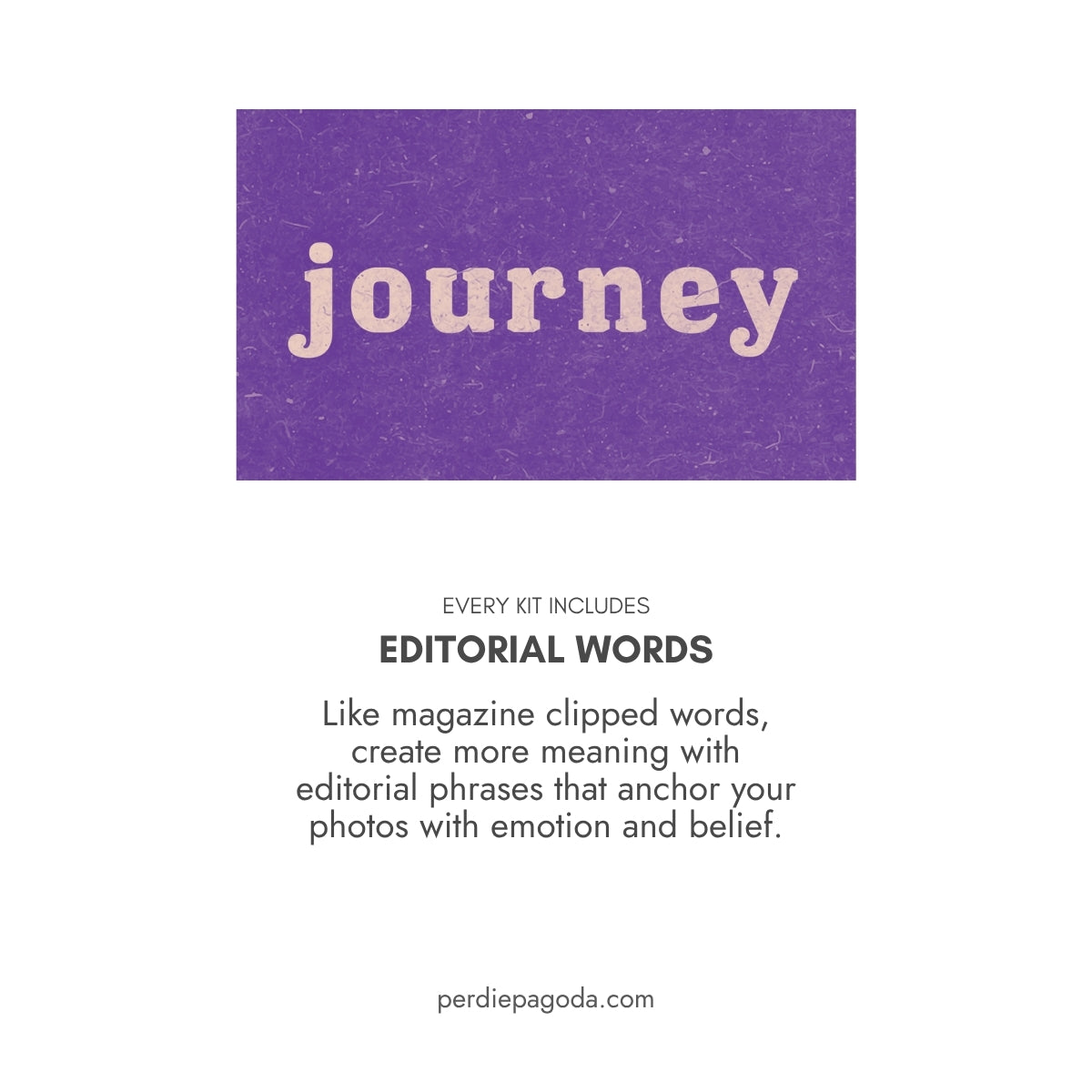 Minimalist word art reading “journey” on a textured purple background, symbolizing personal growth and meaningful travel experiences.