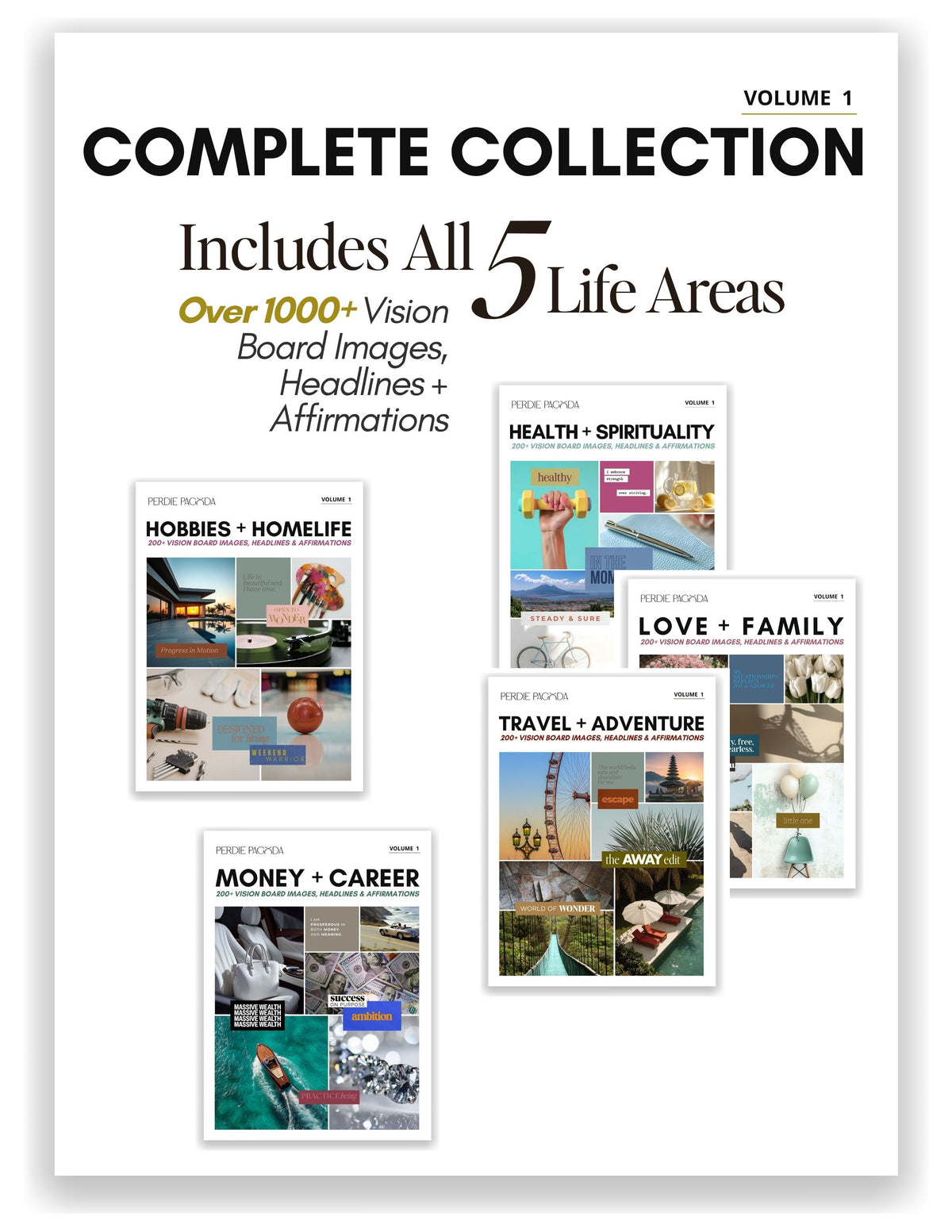Complete Vision Board Collection Volume 1 | Perdie Pagoda