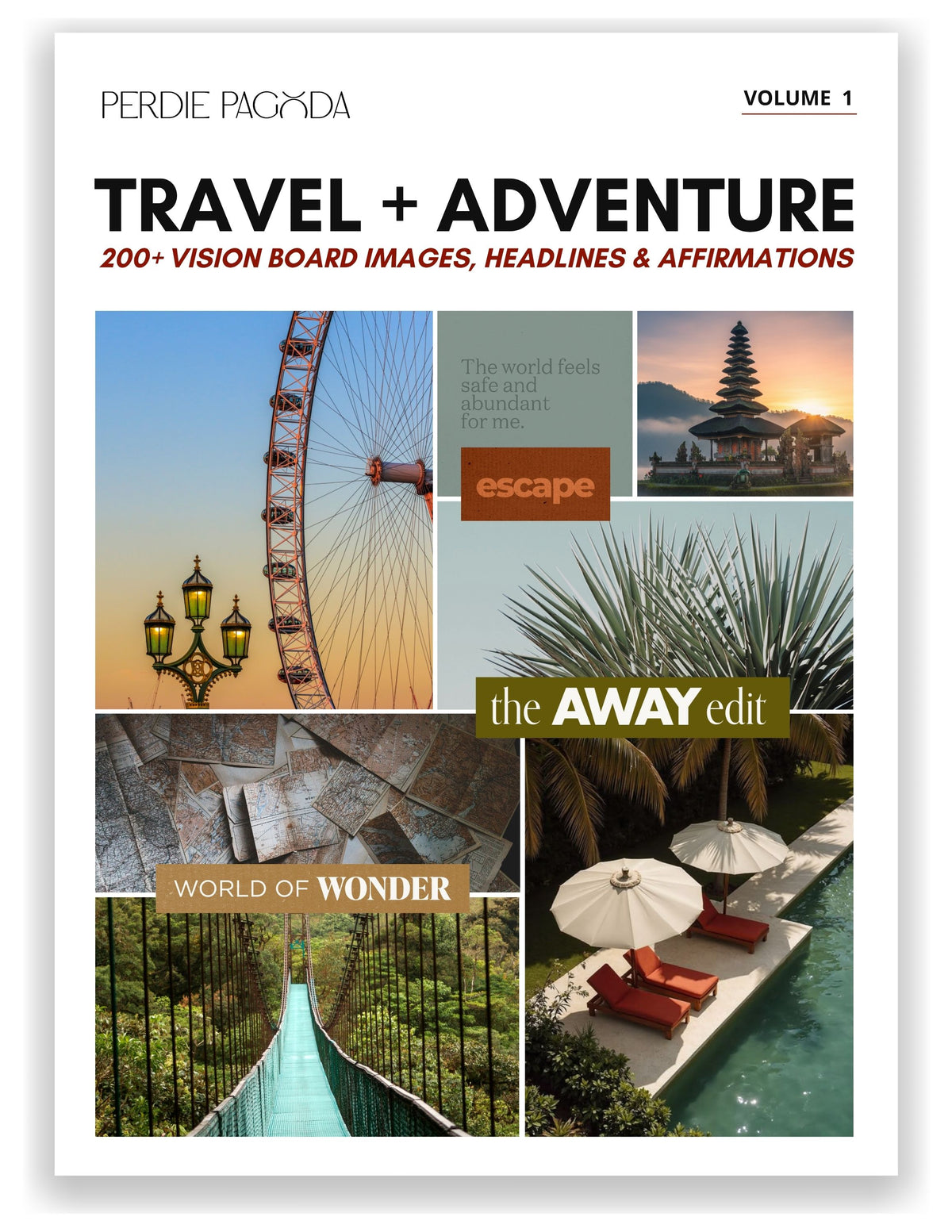Travel + Adventure Vision Board – Volume 1 | Digital Vision Board Kit